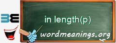 WordMeaning blackboard for in length(p)